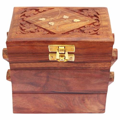 Wooden Jewellery Box for Women Jewel Organizer Decor Gift for Girls