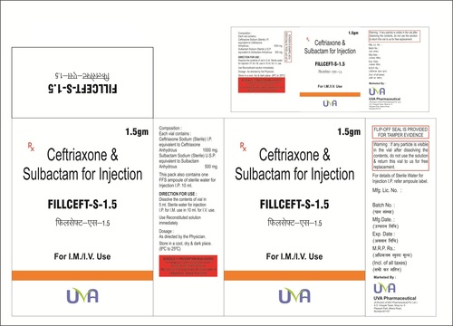 Fillceft-S-1.5gm (Ceftriaxone + Sulbactum)