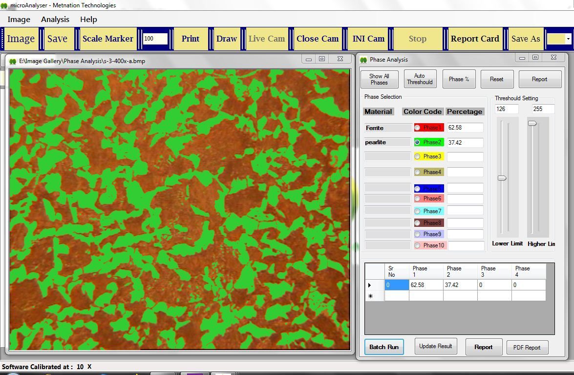 Metallurgical Image Analsyis Software