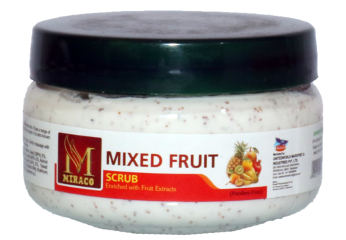 Mixed Fruit Scrub - Herbal Gel | Smooth Texture for All Skin Types, Ideal for Face and Skin Care