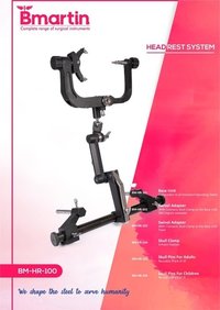 Head Rest System - Steel, 360 Degree Rotatable | Manual Operation, Portable Design, 3-point Skull Clamp, Reusable Skull Pins