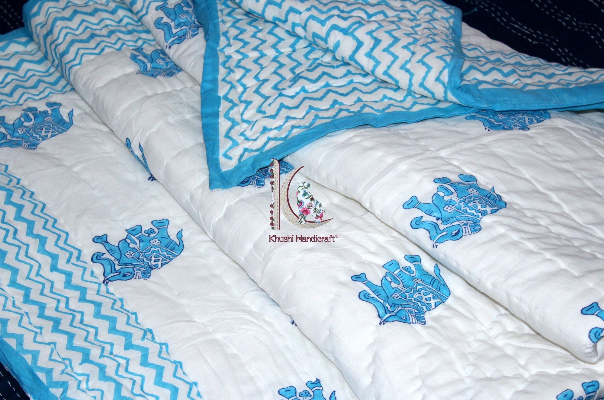 100% Cotton Jaipuri Razai Naturally Dyed Bedcover