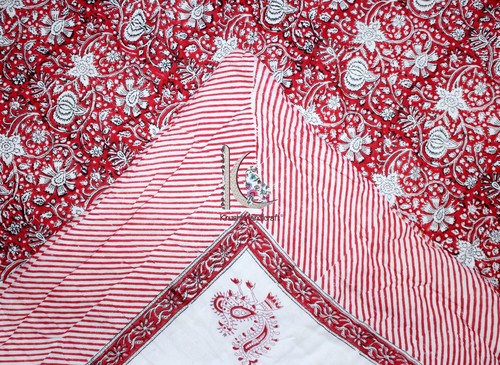 Printed Pure Cotton Jaipuri Razai Soft Cotton Bed Cover