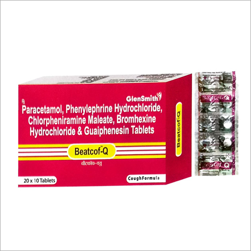 Paracetamol Phenylepherine Hydrochloride Chlorpheniramine Maleate Bromhexine Hydrochloride And Guaiphenesin Tablets