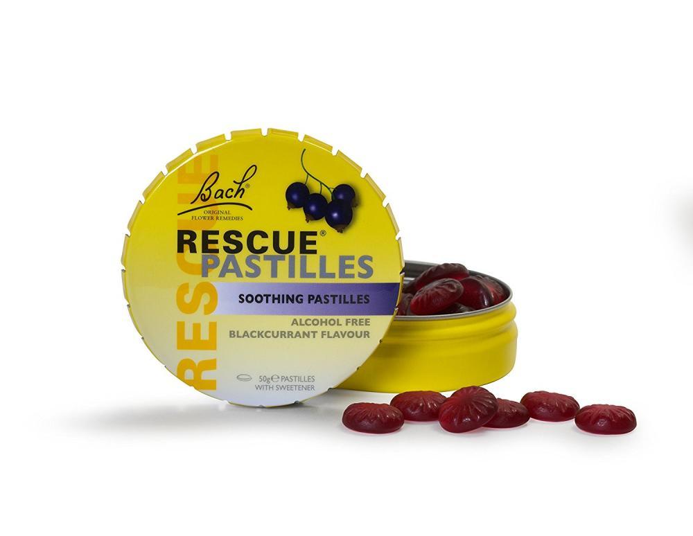 Bach Rescue Pastilles Blackcurrant - 50grescue Pastilles, Homeopathic Stress Relief, Natura