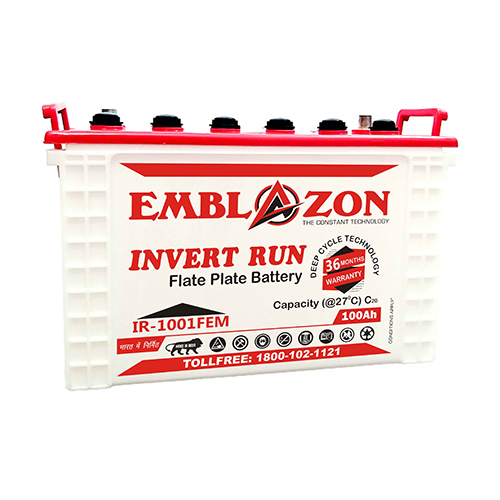 Invert Run Flate Plate Battery