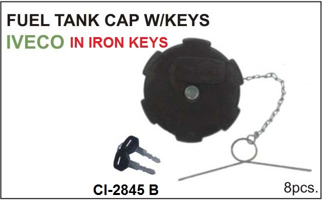 Fuel Tank Cap w/keys Iveco  In Iron Keys