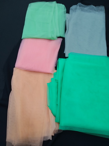 Light In Weight Polyster Net Dyed Fabric