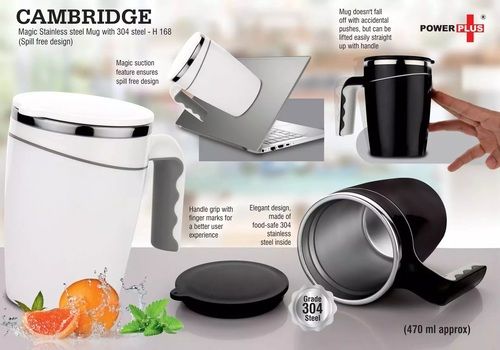 Cambridge Magic Stainless Steel Mug With 304 Steel Spill Usage: Office And Home