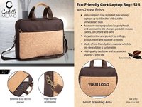 Eco-Friendly Cork Laptop Bag With 2 Tone Finish