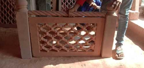 Red sandstone jali