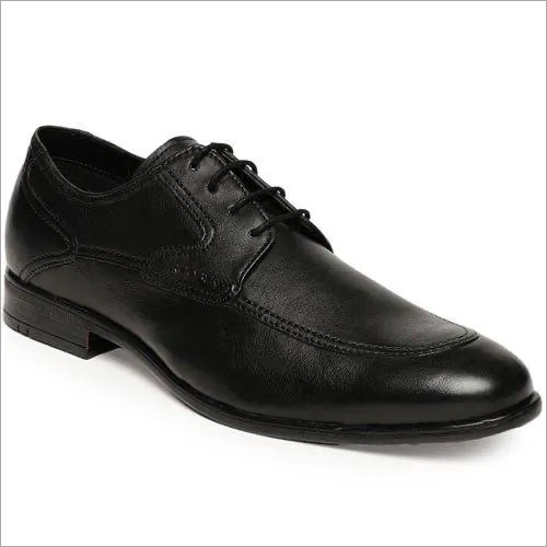 Black Mens Fine Finishing Leather Office Shoes