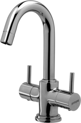 Center hole basin mixer without popwaste