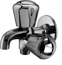 2 way bib cock with wall flange