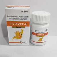 Natural Vitamin-c vitamin-d3 With Zinc Sulphate Chewable Tablets