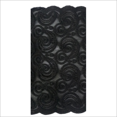 Black 7 Inch Tissue Base Dyeable Lace