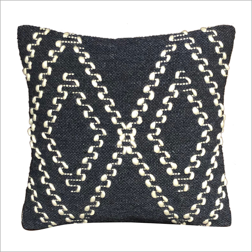 Decorative Wool and Polyester Cushion Cover