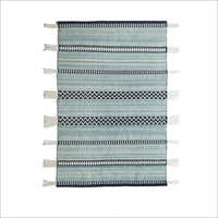 Floor Handwoven Wool and Polyester Rug