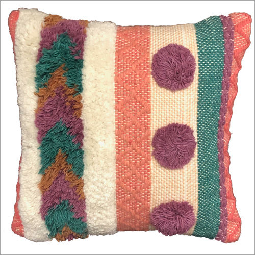 Designer Handwoven Woollen Cushion Cover