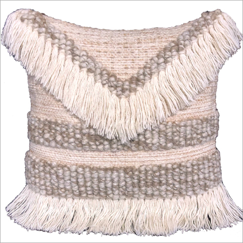 Wool Tassel Cushion Cover