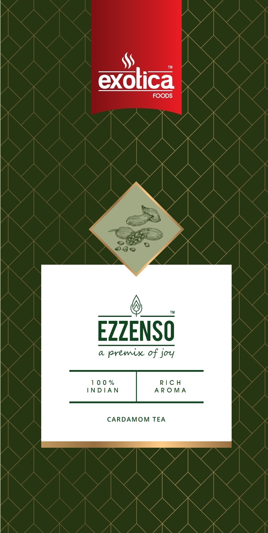Exotica EZZENSO  Instant Cardamom Premix  Elaichi Chai Premix 1 Kg