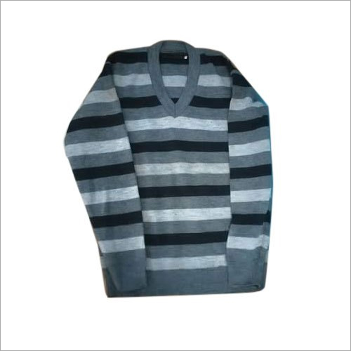 Mens Striped Woolen Sweater
