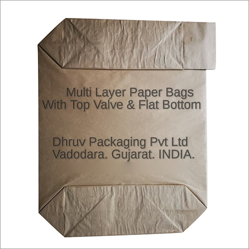 Multi Layer Paper Bags with Top Valve And Flat Bottom