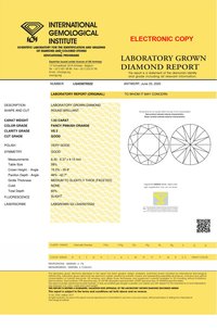 1.03ct Lab Grown Diamond CVD Pink VS2 Round Brilliant Cut IGI Crtified
