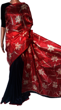 Silk Painted Saree