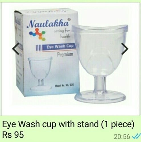 Eye wash with cup stand