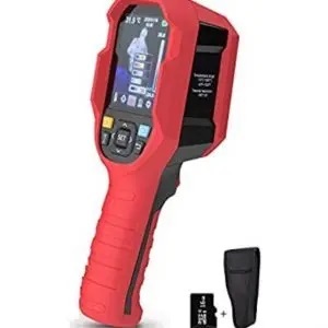 THERMAL IMAGING CAMERA - TEMP RANGE 30-45Â°C, Accuracy Â±0.5Â°C, 160x120 Resolution, UFPA Sensor, High Image Visibility, High Temp Alarm, Flashlight, Red