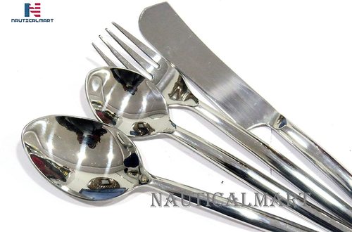 Metal Nauticalmart Flatware Silver Cutlery Set Of Spoon, Fork & Knife Stainless Dinnerware Medieval Utensil Handmade, Dinner Decor, Modern Cutlery