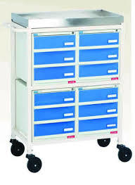 Hospital Drug trolley with drawer