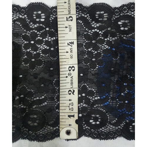 Black 6 Inch Lycra Pallu Lace