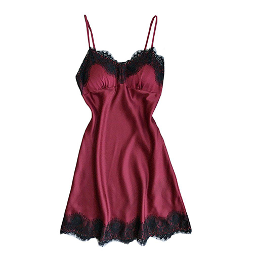 Maroon Night Wear Dress