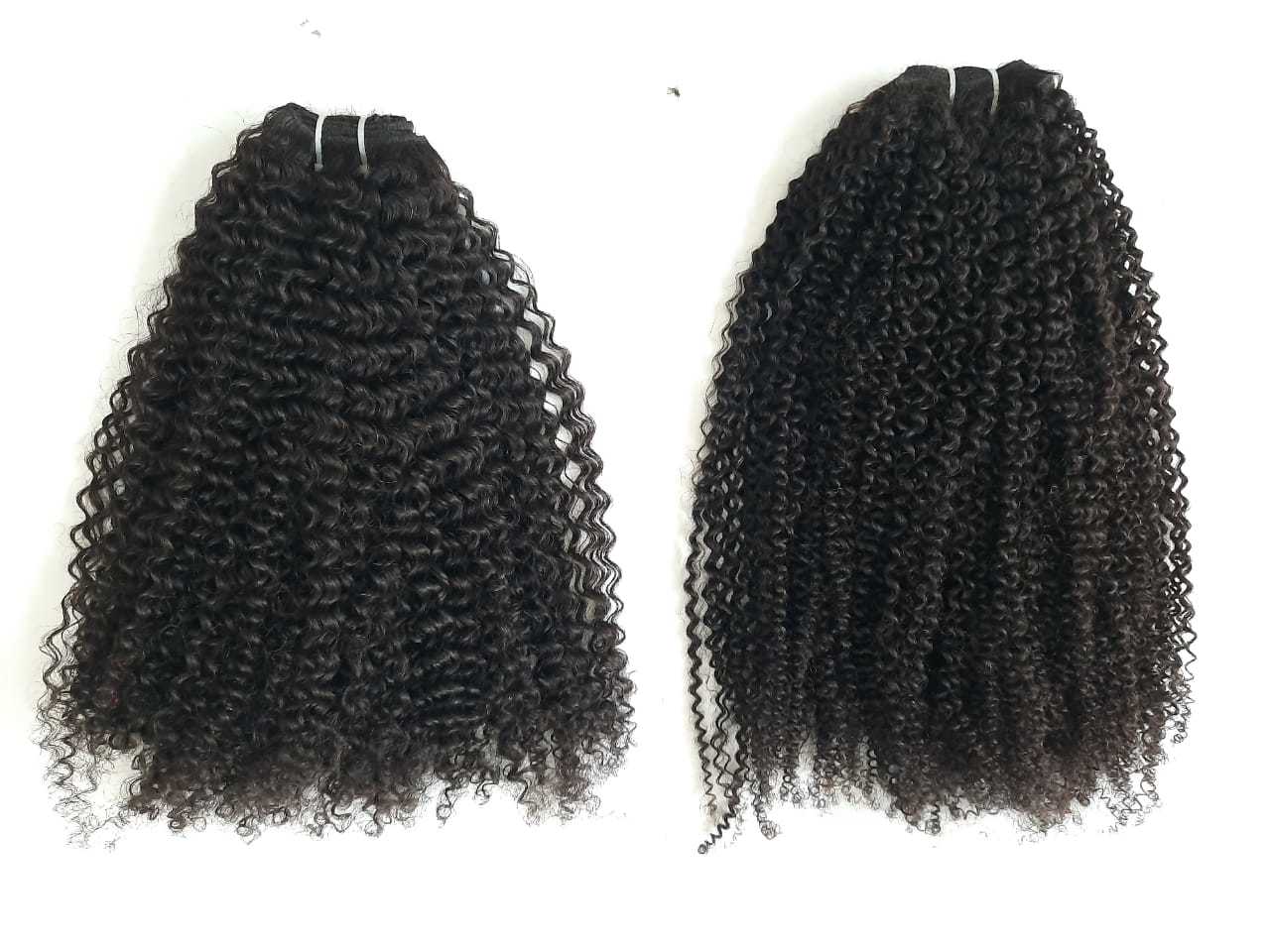 Steamed  Afro Kinky Curly Human hair Afro style