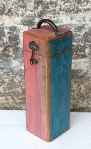 Wood Rustic Single Wine Box