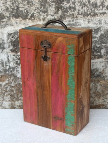 Wood Rustic Double Wine Box
