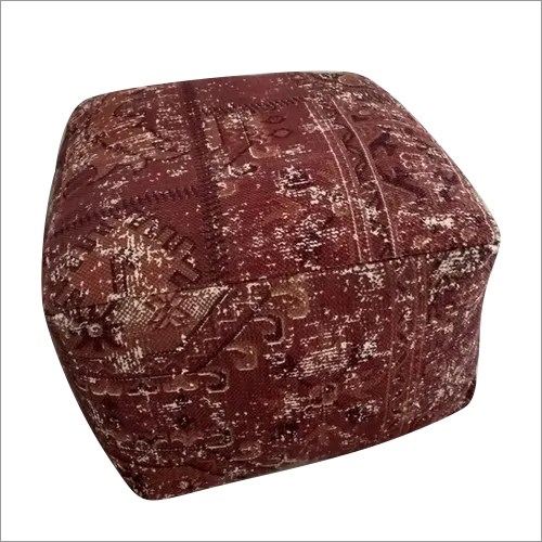 Bleach Wool Pouf By GLOBAL VISION