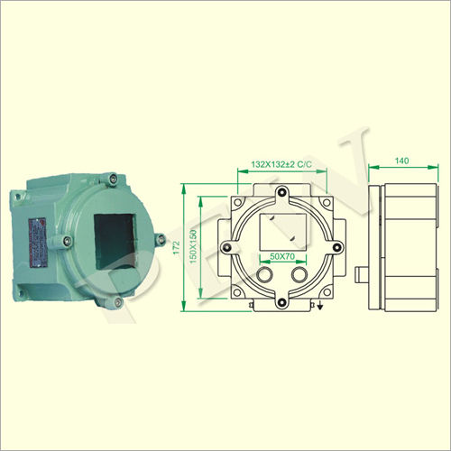 Internal Glass Window 70x50 Mm With Control Components On Cover