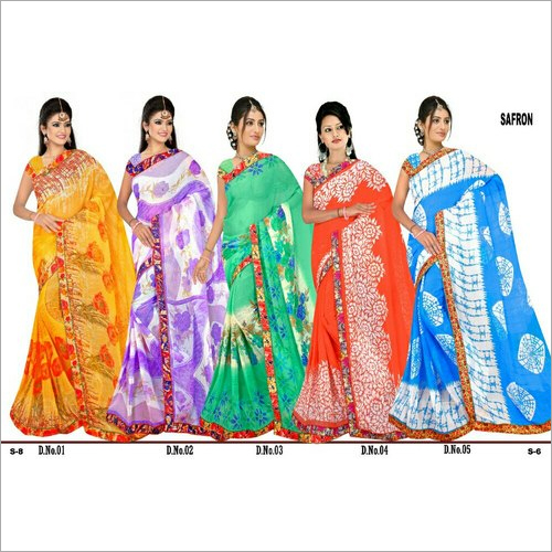 Ladies Printed Chiffon Saree