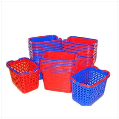Blue Plastic Shopping Basket