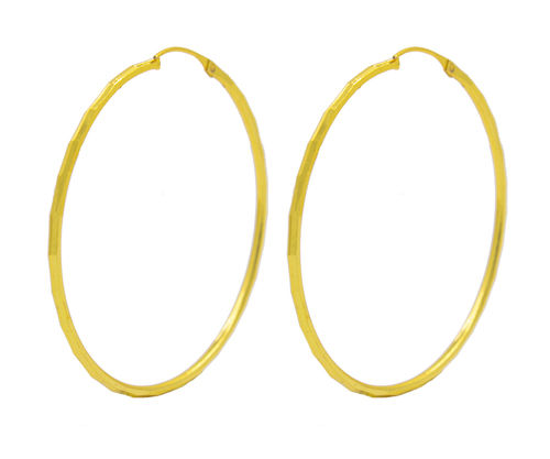 Gold plated hoops earrings