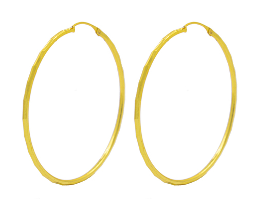 Gold plated hoops earrings