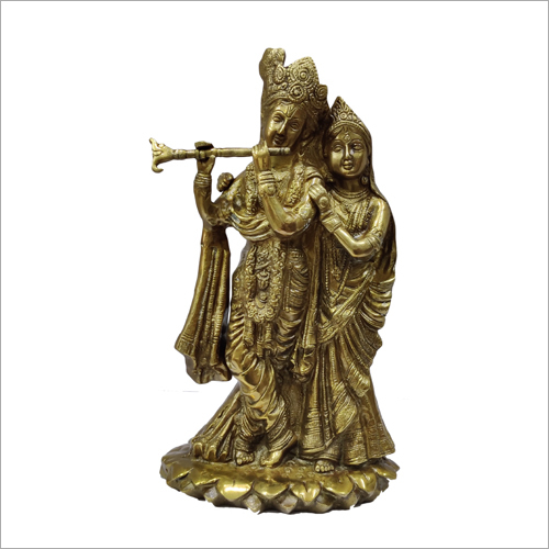 Brass Radha Krishna Statue