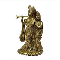 Brass Radha Krishna Statue