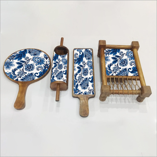 Authentic India Wooden Showpiece Set MOP