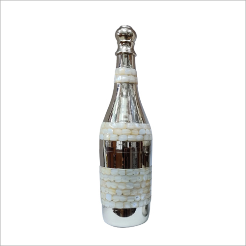 White Metal Champagne Bottle