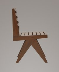 Pierre Jeanneret Outdoor Slatted Dining Chair