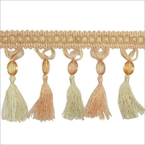 Designer Curtain Fringes - Various Sizes Available, Multicolor Design Perfect for Home Decoration